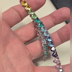 Heart tennis bracelet